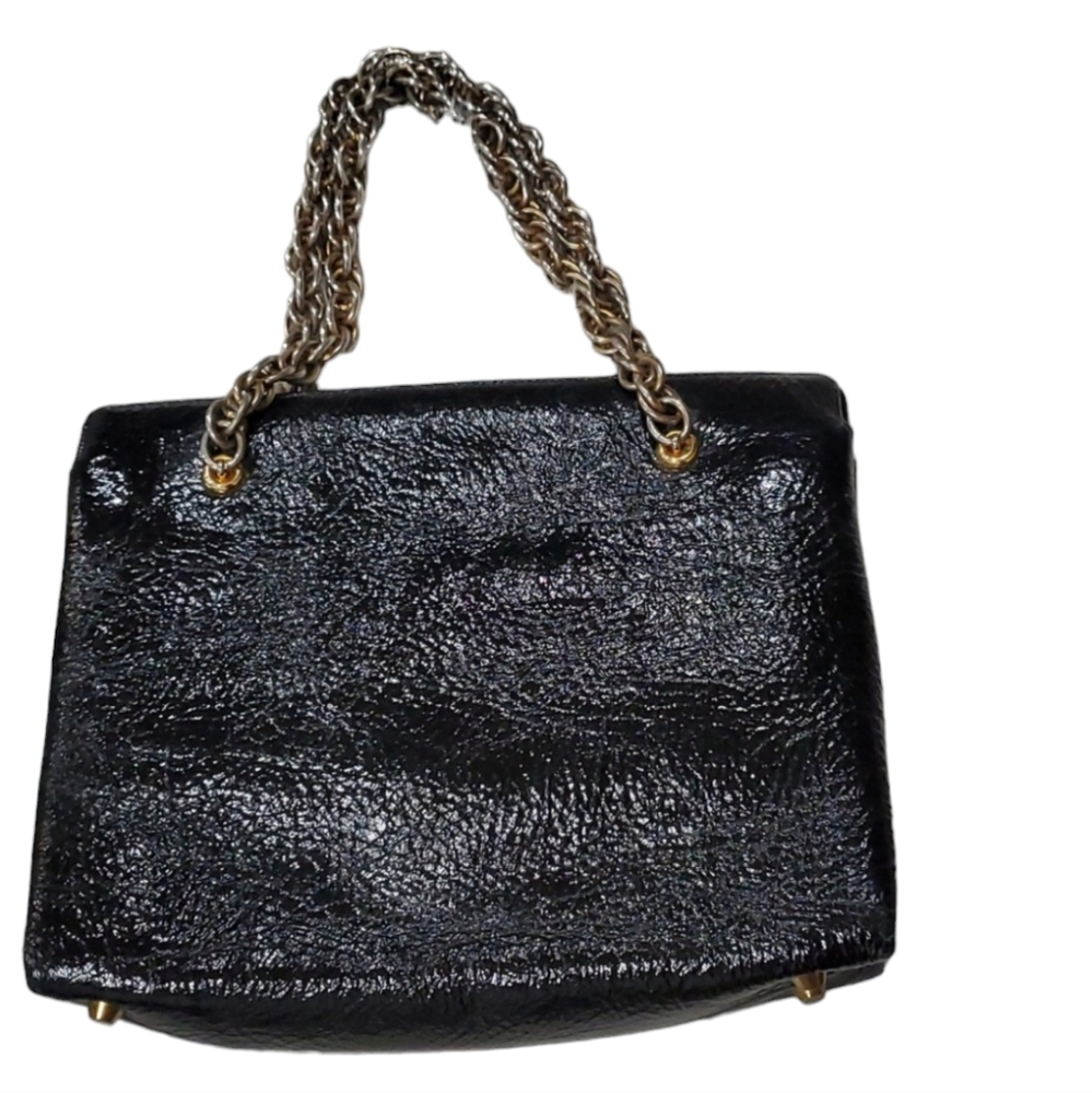 Vtg Koret black leather  hand purse
